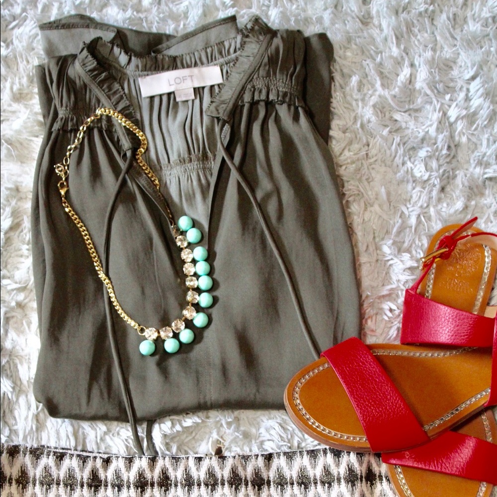LOFT green blouse 🍀